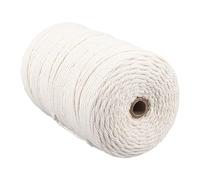 AKLOSIPY Premium Cotton Crochet Thread 3mm White Yarn 273 Yards - for Knitting, Decor, and Gifts