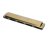 AKLOSIPY Professional Diatonic Harmonica 24-Hole Musical Instrument with Brass Base, Clear ABS Frame, and Tonal Marks (F Key)