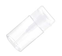 AKLOSIPY Push Down Pumping Refillable Travel Bottles with Proof Lid - Clear Makeup Remover Dispenser Bottles 100ml for Travel (100ml)