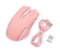 AKLOSIPY Rechargeable Gaming Optical Sensor USB Ergonomic Design with Skin-Friendly Coating (Pink)