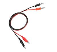 AKLOSIPY Regulated Power Supply Output Cable Set - 30V 5A Banana Plug to Clip Test Leads, 80cm Red/ -Cable Pair for Bench Power Supplies, BK Rigol Keysight Compatible