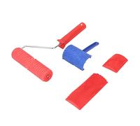 AKLOSIPY Set of 5 Rubberized Wood Rollers for Easy Wall Paint Texture Patterns - for Home Decor and Furniture Makeover