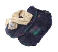 AKLOSIPY Stylish Dog Winter Clothes with Scarf for Small Pets Like Pomeranian and Bichon Frise - Cozy Warmth & Fashionable Design (M)