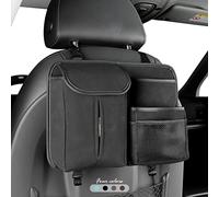 AKLOSIPY Suede Backseat Car with Large Capacity, Easy Installation & - for Travel Accessories, Mats & Rear (Black)
