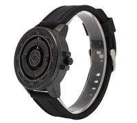 AKLOSIPY Suspension Watch Unisex Cool Quartz Wrist Watch with Shell and Unique Design for Couples (Black Circle)