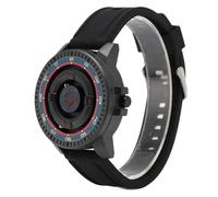 AKLOSIPY Suspension Watch Unisex Cool Quartz Wrist Watch with Shell and Unique Design for Couples (Red Blue Circle)