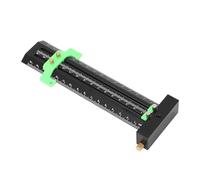 AKLOSIPY T Ruler Metal Double Needle Woodworking Line Drawing Ruler, 16cm Parallel Vertical Scribing Tool with Limit Block and Hardened Steel, Anodized (Green)