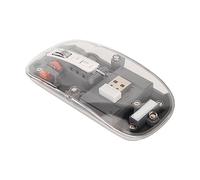 AKLOSIPY TigerCat M133 .4G/ Transparent RGB Gaming with 2400 DPI, Rechargeable 400mAh Battery, Silent Click Switches, 3-Device Switching & Magnetic Cover for MacOS OS (Gray)