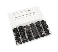 AKLOSIPY U Nut Clamp/Holder Kit - 225Pcs 6 Size U Nuts Set for Stable Fixing in Cars, Trucks, Trains, Planes, and Caravans (120Pcs)