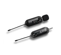 AKLOSIPY UHF Wireless Microphone System, on Mic 50M Effective Transmission Built in Battery 3.5mm TRRS Plug with 6.35mm TRS Adapter for Smartphone Computer Vlog Video Recording