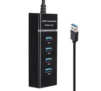 AKLOSIPY USB 3.0 Hub to 4 Male to Female Adapter Splitter with High-Speed Data Transfer for PC and Laptop Use, Plug-and-Play Design