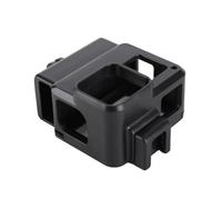 AKLOSIPY Vlog Camera Case, ABS Plastic Action Camera Cage with Cold Shoe Mount for Microphone Flash GPS, Compatible with Hero 5 6 7 Black, Portable Mount for Helmet Chest Belt