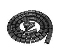 AKLOSIPY White Spiral Cable Wrap Tube .5m * 28mm, Flexible Zip-Up Wire Cord Protector, Reusable Cable Management for TV Computer, Wire Storage Pipe Bundle (1.5m*28mm)