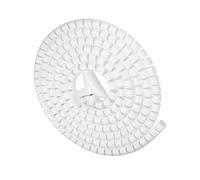 AKLOSIPY White Spiral Cable Wrap Tube .5m * 28mm, Flexible Zip-Up Wire Cord Protector, Reusable Cable Management for TV Computer, Wire Storage Pipe Bundle (3.0m*16mm)
