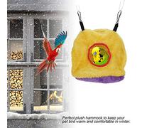 AKLOSIPY Windproof Warm P Ham - Cozy Swing Bed Cave for Pet Birds, Soft Yellow Ing Bed, Ideal for S and Sm Birds, Comfort & Ned (11)