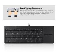 AKLOSIPY Wired USB Built in Touchpad HUB Port Keyboard 86 Key Ultra Thin Keyboard for Notebook Desk Slip MatFor Strong Non Slip Mat Dwirel Touchpad Keyboard with Touch Pad Wired Keyboar