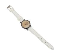 AKLOSIPY Women’s Simple PU Leather Analog Quartz Watch with Arabic Numerals - Vintage Casual Timepiece for Wear (White)