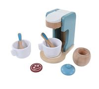 AKLOSIPY Wooden Coffee Maker Toy for Imaginative -, Glossy, Mild Color Design for Boys & Girls, for Parent- Interaction