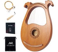 Aklot 16 String Lyre Harp,AKLOT Deer Smile lyras Harps Mahogany Body and Copper Saddle with Tuning Wrench Spare Strings Bag Manual