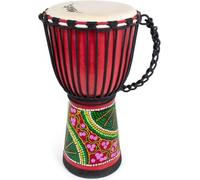 AKLOT Djembe Drum 10 inch African Hand-Carved Bongo Congo Drum 10'' x 20'' Solid Mahogany Goatskin Drumhead Casual Colors and Patterns