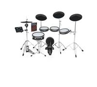 AKLOT Fully-Expandable Electric Drum Set: Independent Stand System, 12" Wooden Snare, Independent Hi-Hat and Triple-Zone Ride Cymbal, Mesh Bass Drum, 475 Sounds, Drum Sticks, Lesson Book (B-CORE546)