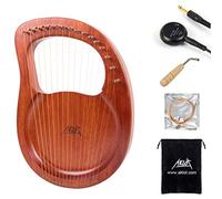 AKLOT Lyre Harp, 16 Metal Strings Mahogany Lye Harp with Tuning Wrench and Black Gig Bag