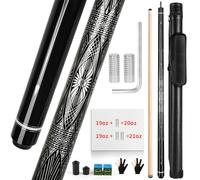 Aklot Pool Cue, 58 Inch Professional Cue Stick Canadian Maple Wood Cue 19 oz with adjustable weight screw to 20oz and 21oz with Pool Cues Case