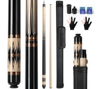 Aklot Pool Cue, 58 Inch Professional Cue Stick Canadian Maple Wood Cue with Pool Cues Case 19 oz