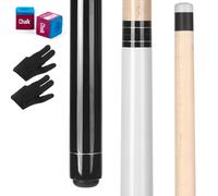 Aklot Pool Cue, Heavy Hitter Jump Break Cue 23-25oz 1 Pool Stick 14mm Bakelite Tip for Explosive Breaks and Effortless Jumps White