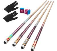 Aklot Pool Cue,Pool Cues Set of 4 Pool 58" Cue Sticks Pool Cues Adult Canadian Maple Wood Cue Stick Pool Cues Adult 18 19 20 21 oz