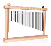 AKLOT Sound Healing Chimes Instrument Meditation 20 Note Chime Table Top Bar Chime Silver