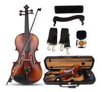 AKLOT Violin Outfit 4/4 Full Size, Spruce Violin and Ebony Fittings, for Professional, with Bow, Rosin, Backpack Strap, Carrying Case