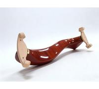 AKLOT Violin Shoulder Rest 4/4 & 3/4: Made of solid white pine, Burgundy Tiger Stripe Finish, Thick Breathable Sponge, Silicone Clamps Won’t Damage Varnish, Ergonomic Design (09）