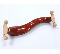 AKLOT Violin Shoulder Rest 4/4 & 3/4: Made of solid white pine, Burgundy Tiger Stripe Finish, Thick Breathable Sponge, Silicone Clamps Won’t Damage Varnish, Ergonomic Design (07）