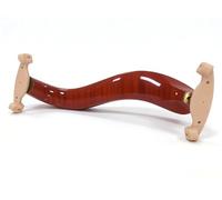 AKLOT Violin Shoulder Rest 4/4 & 3/4: Made of solid white pine, Burgundy Tiger Stripe Finish, Thick Breathable Sponge, Silicone Clamps Won’t Damage Varnish, Ergonomic Design (06）