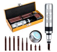 AKM 1/2-Inch Drive Hand Manual Reversible Impact Driver Set Extractor-12 PCS Impact Screwdriver S2 Steel Much More Durable Disengage Rusted Fasteners or Frozen Bolts