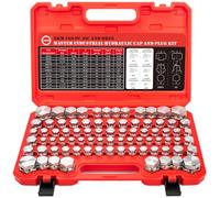AKM 160 PC JIC and ORFS Master Industrial Hydraulic Cap and Plug Hose Tube and Pipe Fitting Kit Cap and Plug Kit Precision Threading in ORFS and 37° Dash Sizes 4 6 8 10 12 16