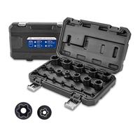 AKM 19PC External Torx Plus Socket Set,Female E-Torx Star Torque Socket Set,Cr-v Steel EP4-32 with 1/2’’ 3/8’’ 1/4'' Drive, with High Impact Storage Case, Compatible with Tesla Battery Retainers