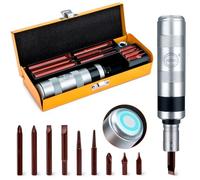 AKM Hand Manual Reversible Impact Driver Set Extractor-12 PCS Impact Screwdriver S2 Steel Much More Durable Disengage Rusted Fasteners or Frozen Bolts (3/8")