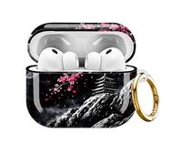 AKMASK Compatible with AirPods Pro 3rd Generation Case (2025), Soft Cute TPU Drop Protective Shockproof Cover AirPods Pro 3 Case Accessories with Gold Keychain for Women Men Beautiful Moon Tree