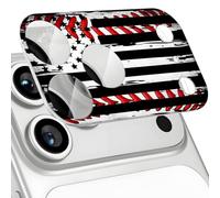 AKMASK Compatible with iPhone 17 Pro Max Camera Lens Protector, Cute Camera Cover Screen Accessories, Anti-Scratch, Case Friendly, Retro Black American Flag