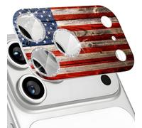 AKMASK Compatible with iPhone 17 Pro Max Camera Lens Protector, Cute Camera Cover Screen Accessories, Anti-Scratch, Case Friendly, Retro American Flag