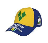 AKMCBSH National Flags Baseball Cap for Men Women Adjustable Hat Unisex Soccer Fans Novelty Caps Outdoor Sun Hat, St. Vincent and the Grenadines, One size