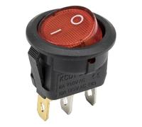AKMJIHLFM 100pcs / Lot KCD1-102N-8 Perforate Diameter 20 Mm 3 Pin ON - Off Round Rocker Switch with 220V 12V Light(Rosso,220V)