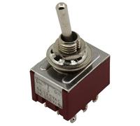 AKMJIHLFM 5pcs/lot MTS-303 perforate Diameter 6mm self-Lock 9 pin ON - Off - ON 3PDT 3 Positions Toggle Switch