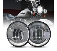 Akmties Road king Passing Light 4.5 led Fog Lamps for Motorcycles Auxiliary Light Bulb Motorcycle Projector Driving Lamp (Silver)