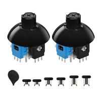 AKNES GuliKit 720° Adjustable Tension TMR Joystick for PS4 DualShock 4 | Reduced Joystick Drift, High Precision, Long Lifespan, with 3 Pairs Height Thumbstick Caps