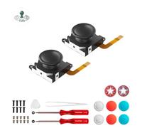 AKNES GuliKit TMR Joysticks Replacement for Switch OLED/Switch/Switch Lite JoyCon Controller, No Drift Magnetic Stick Repair Kit for Joycon, with Repair Tools, 4 Colours Thumb Stick Caps - 1 Pair