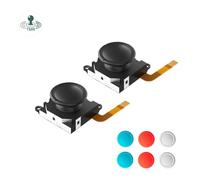AKNES GuliKit TMR Joysticks Replacement for Switch OLED/Switch/Switch Lite JoyCon Controller, No Drift Magnetic Stick Accessories for Joycon, with 4 Colours Thumbstick Caps - 1 Pair