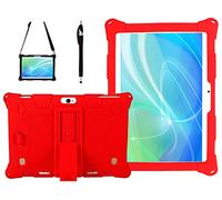 AKNICI Case Cover for Dragon Touch K10 Max10/Tianyida TYD-108 TYD-107/Haehne 10.1/SZWEIL 10/MaiTai 10/YUNTAB K107/GOODTEL G3/VANKYO MatrixPad S30/CHAOHENG 10/SUMTAB 10.1,Shoulder Strap and Stylus,Red